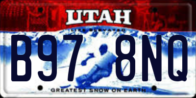 UT license plate B978NQ