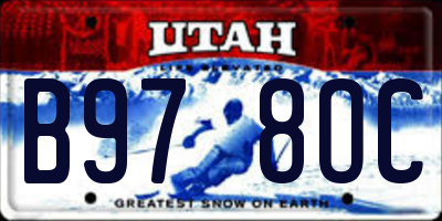 UT license plate B978OC