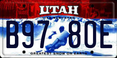 UT license plate B978OE