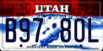 UT license plate B978OL