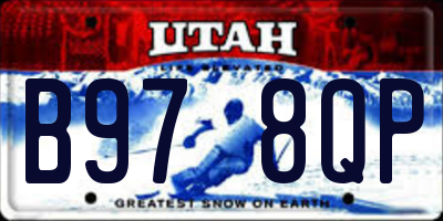 UT license plate B978QP