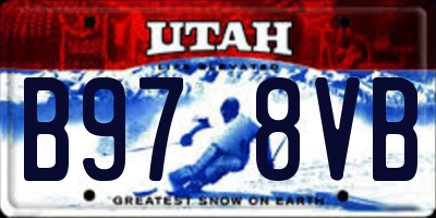 UT license plate B978VB