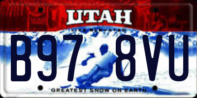 UT license plate B978VU