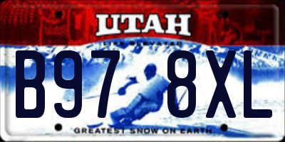 UT license plate B978XL