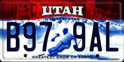 UT license plate B979AL
