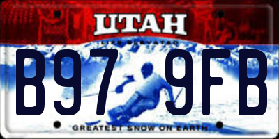 UT license plate B979FB