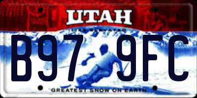 UT license plate B979FC