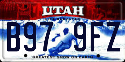 UT license plate B979FZ