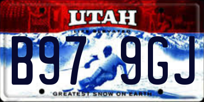 UT license plate B979GJ