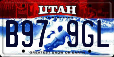 UT license plate B979GL