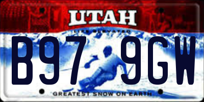 UT license plate B979GW