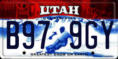 UT license plate B979GY