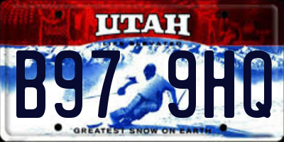 UT license plate B979HQ