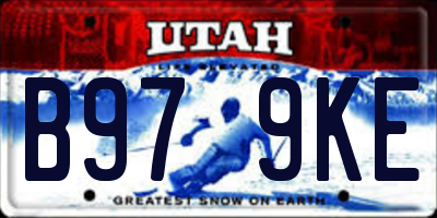 UT license plate B979KE