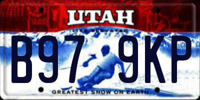 UT license plate B979KP