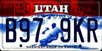 UT license plate B979KR
