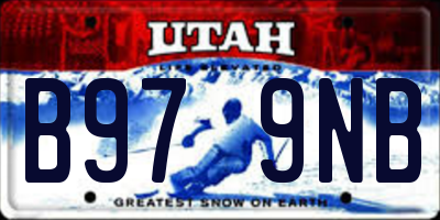 UT license plate B979NB