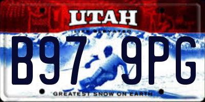 UT license plate B979PG