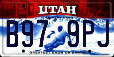 UT license plate B979PJ