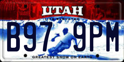 UT license plate B979PM