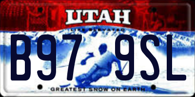UT license plate B979SL