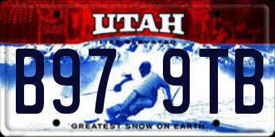 UT license plate B979TB
