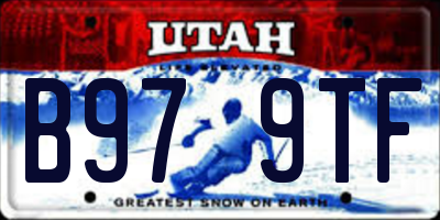 UT license plate B979TF