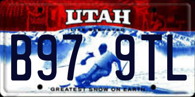 UT license plate B979TL