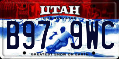 UT license plate B979WC