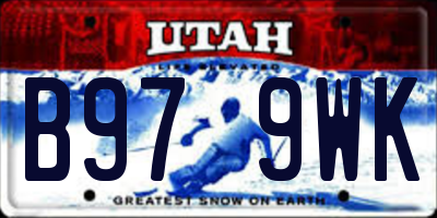UT license plate B979WK
