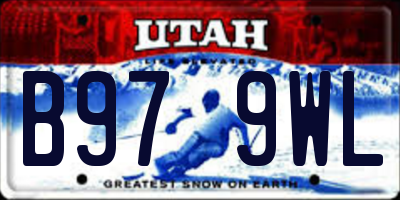 UT license plate B979WL