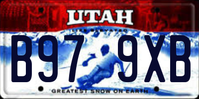 UT license plate B979XB