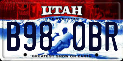 UT license plate B980BR