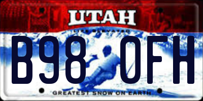 UT license plate B980FH