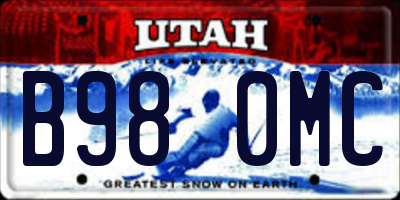 UT license plate B980MC