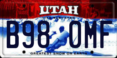 UT license plate B980MF