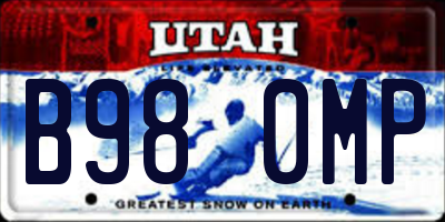 UT license plate B980MP