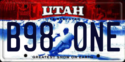 UT license plate B980NE