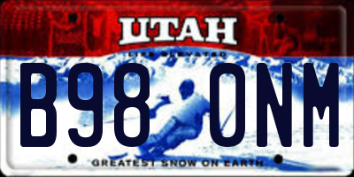 UT license plate B980NM