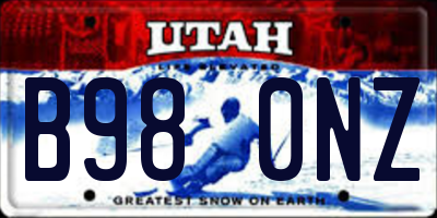UT license plate B980NZ