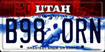 UT license plate B980RN