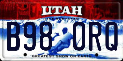 UT license plate B980RQ