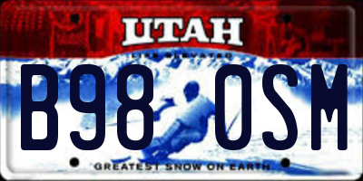 UT license plate B980SM