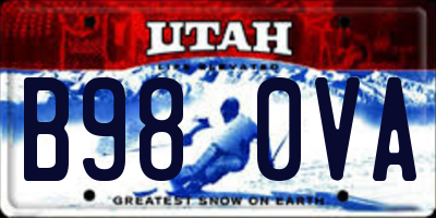 UT license plate B980VA