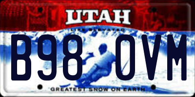 UT license plate B980VM