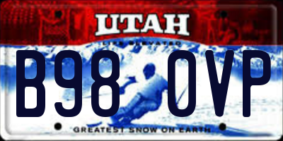 UT license plate B980VP
