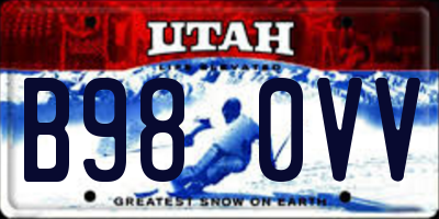 UT license plate B980VV