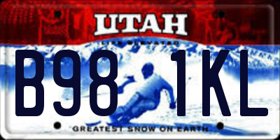 UT license plate B981KL