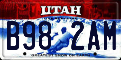 UT license plate B982AM