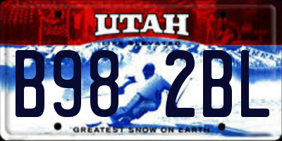 UT license plate B982BL